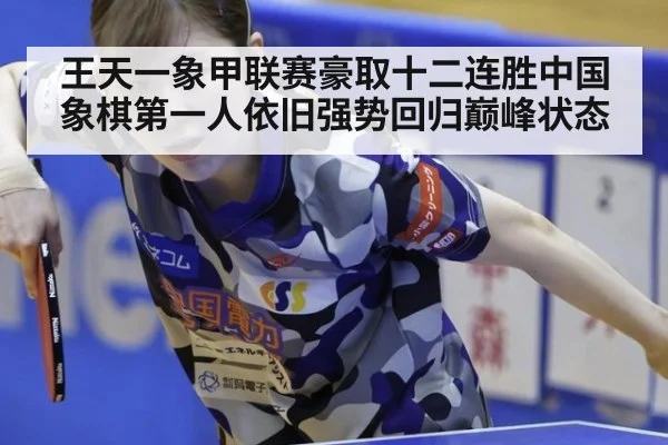 王天一象甲联赛豪取十二连胜中国象棋第一人依旧强势回归巅峰状态